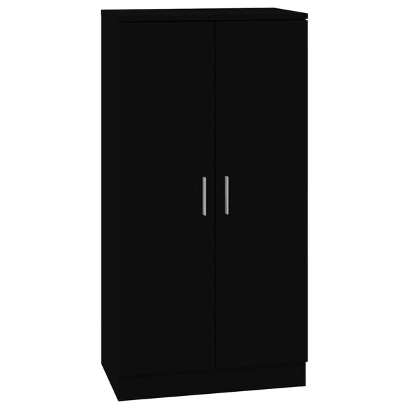 vidaXL Shoe Cabinet Black 55x35x108 cm Engineered wood