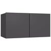 vidaXL 3 Piece TV Cabinet Set Grey Engineered Wood