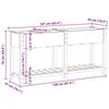 vidaXL Garden Planter Beige 161 x 43 x 76.5 cm Solid Fir Wood