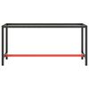 vidaXL Work Bench Frame Matte Black and Matte Red 170x50x79 cm Metal