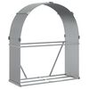 vidaXL Log Holder Light Grey 120x45x140 cm Galvanised Steel
