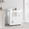 vidaXL Kitchen Trolley High Gloss White 60x45x80 cm Engineered Wood