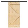 vidaXL Sliding Door with Hardware Set 100x210 cm Solid Wood Pine