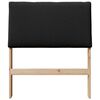 vidaXL Upholstered Headboard Black 75 cm Solid Pine Wood