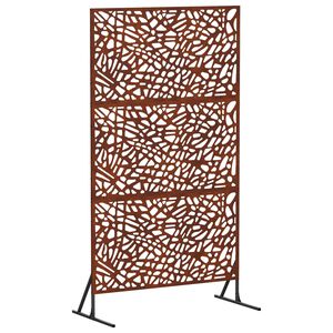vidaXL Privacy Screen 100 x 50 x 180 cm Weathering Steel Rusty