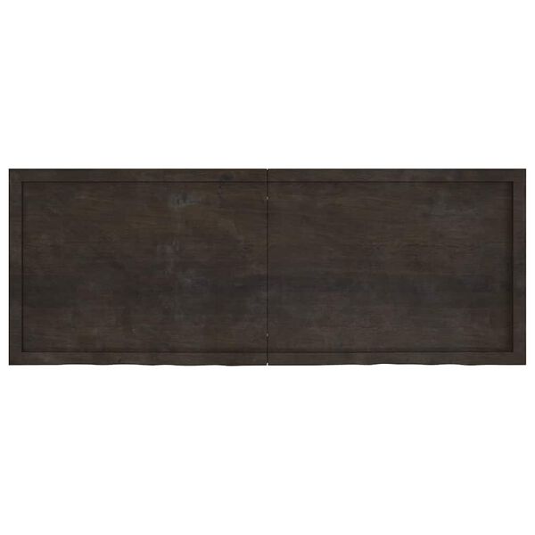 vidaXL Bathroom Countertop Dark Brown 160x60x(2-6) cm Treated Solid Wood