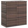 vidaXL Cushion Box | Brown | PE Rattan, Powder-Coated Steel