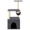 vidaXL Cat Tree with Sisal Scratching Posts Dark Grey 109.5 cm