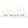 vidaXL Bed Frame without Mattress White Super King Size Solid Wood Pine