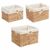 vidaXL Storage Baskets 3 pcs Natural 35 x 30 x 25 cm Water hyacinth