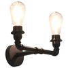 vidaXL 2-way Wall Lamp Black 2 x E27 Bulbs