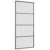 vidaXL Sliding Door with Hardware Set Black 90x205 cm ESG Glass