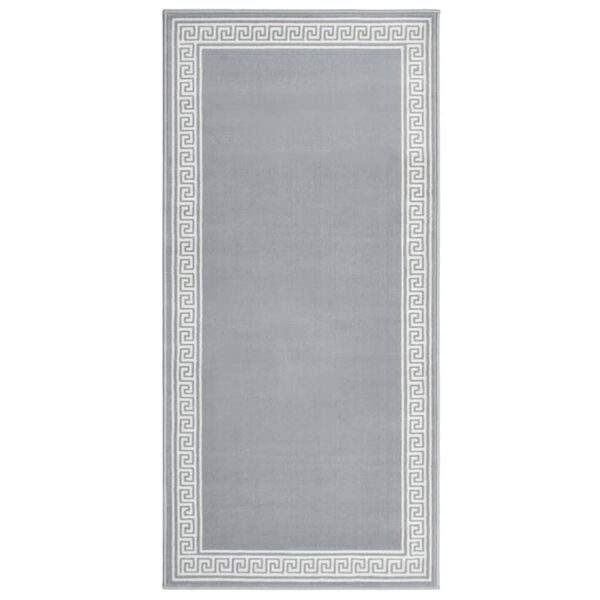 vidaXL Runner Rug BCF Grey with Motif 80x150 cm