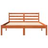 vidaXL Bed Frame without Mattress Wax Brown 140x190 cm Solid Wood Pine