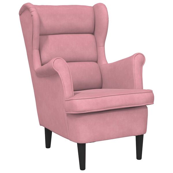 vidaXL Armchair Pink Velvet