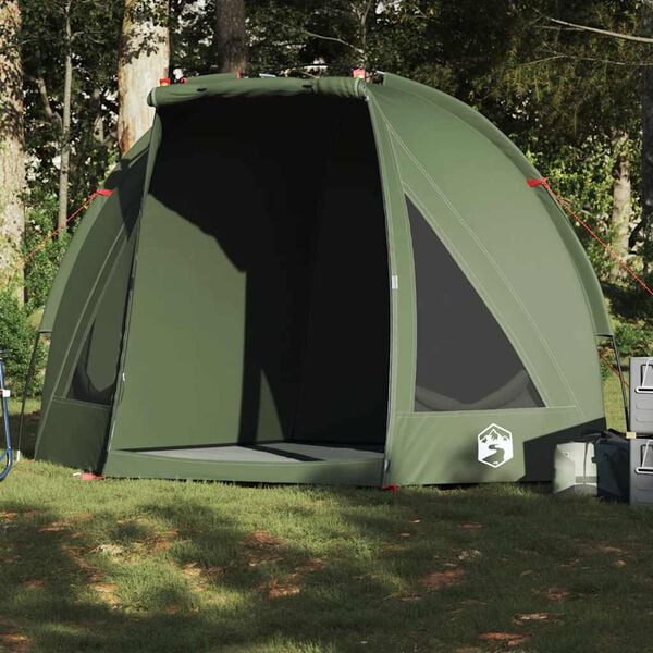 vidaXL Fishing Tent Olive Green Waterproof