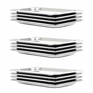 vidaXL Gastronorm Containers 12 pcs GN 1/3 20 mm Stainless Steel