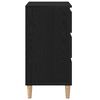vidaXL Bedside Cabinet Black Oak 40 x 35 x 70 cm Engineered Wood