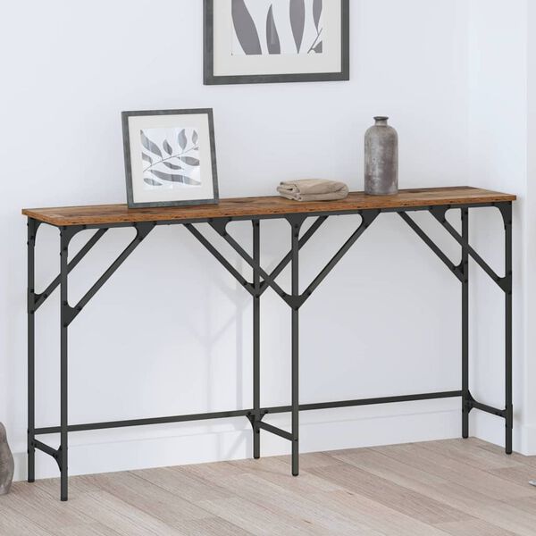 vidaXL Console Table Old Wood 140 x 29 x 75 cm Engineered Wood