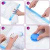 vidaXL Vacuum Storage Bags 5 pcs Transparent and blue 60 x 40 cm