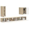vidaXL Wall-mounted 6 pcs Sonoma Oak