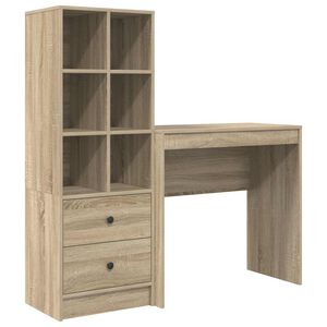 vidaXL Desk Sonoma Oak 125.5 x 40 x 127 cm 2 pcs