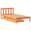 vidaXL Bed Frame without Mattress Wax Brown 75x190 cm Small Single Solid Wood Pine