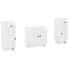 vidaXL 3 Piece Bathroom Cabinet Set EDE High Gloss White