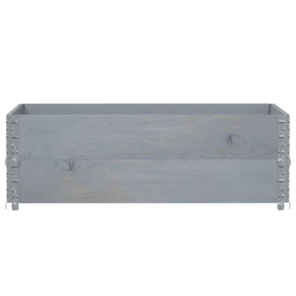 vidaXL Garden Planter Grey 120x80 cm Solid Wood Pine