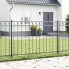 vidaXL Garden Fence Grey Steel