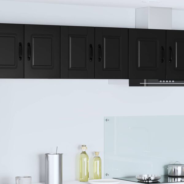 vidaXL Kitchen Cabinet 2 pcs Black 30 x 31 x 40 cm Engineered Wood