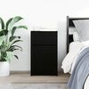 vidaXL Bedside Cabinet Black 39x35x65 cm Engineered Wood