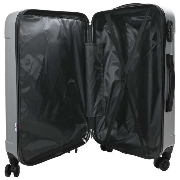 vidaXL Suitcase Set 3 pcs Silver 50 x 31 x 78 cm ABS Plastic and Steel