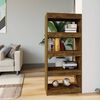vidaXL Book Cabinet/Room Divider Smoked Oak 60x30x135 cm Engineered Wood