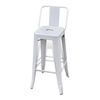 vidaXL Bar Stools 2 pcs White Steel
