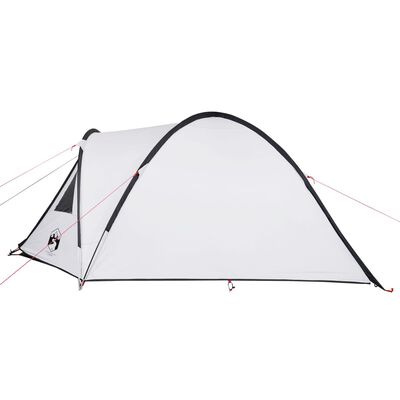 vidaXL Camping Tent 4-Person White Blackout Fabric Waterproof