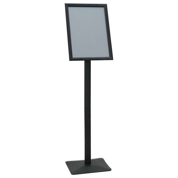 vidaXL Pedestal Poster Stand Black A3 Aluminum and PVC