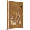 vidaXL Garden Gate 100x125 cm Corten Steel Grass Design