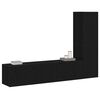 vidaXL TV Cabinet Set Wall-mounted 4 pcs Black Oak 130.5 x 30 x 140 cm