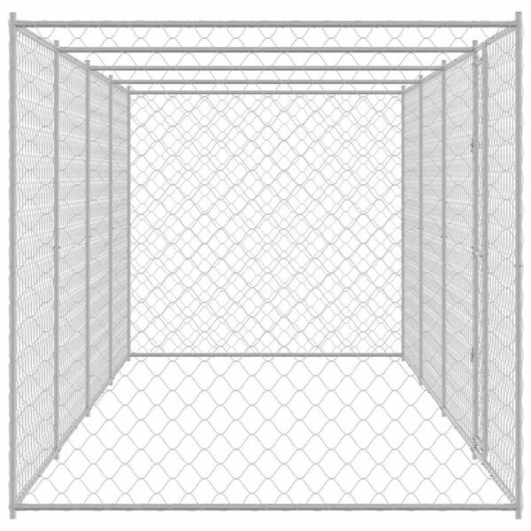 vidaXL Dog Cage Silver 800 x 200 x 200 cm Galvanised Steel
