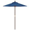 vidaXL Garden Parasol with Wooden Pole Azure Blue 196x231 cm