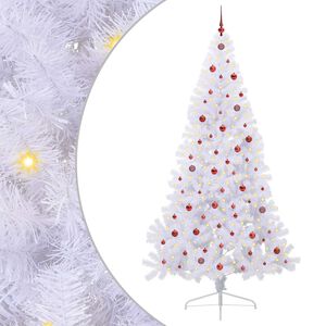 vidaXL Artificial Christmas Tree White 240 cm PVC and Steel