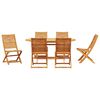 vidaXL Garden Dining Set Folding 7 pcs Brown Solid acacia wood