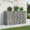 vidaXL Gabion Raised Bed Silver 130 x 50 x 80 cm Galvanised Steel