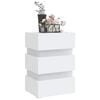 vidaXL LED Bedside Cabinet White 45x35x67 cm Engineered Wood