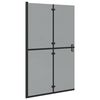 vidaXL Walk-In Shower Wall Folding Black 120 x 6.5 x 190 cm