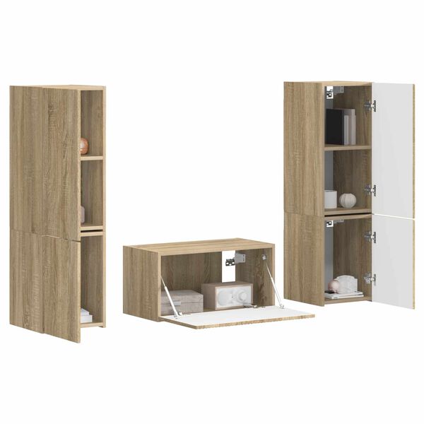 vidaXL 3 pcs Sonoma Oak