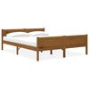 vidaXL Bed Frame without Mattress Solid Pinewood Honey Brown 140x200 cm