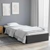 vidaXL Bed Frame without Mattress Grey Solid Wood 75x190 cm Small Single Small Single