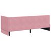 vidaXL Corner Bed Frame with Headboard Pink 80 cm x 200 cm Velvet